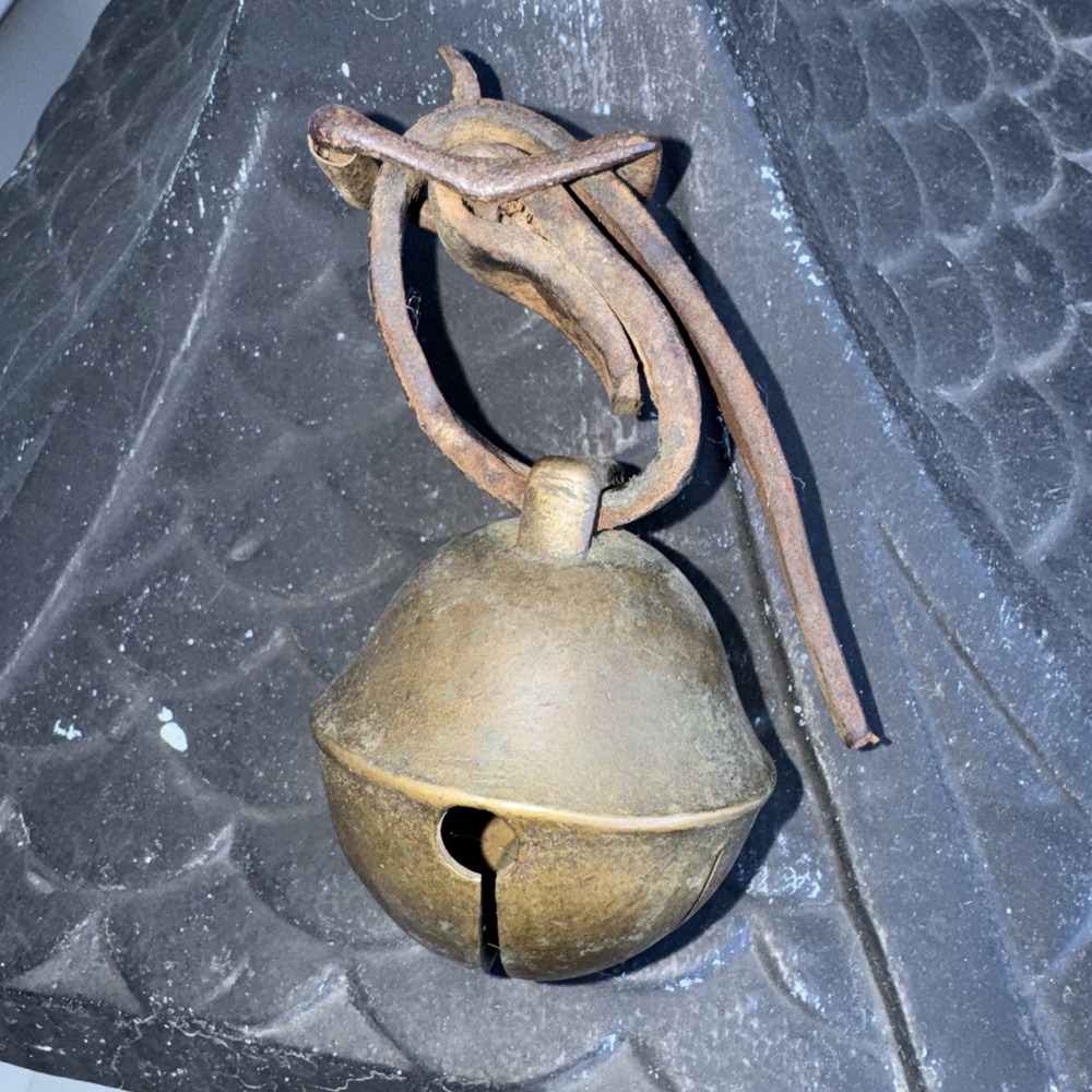 Antique 1800s Horse Harness Crotal Bell w/ Original Leather Strap – Farm Find